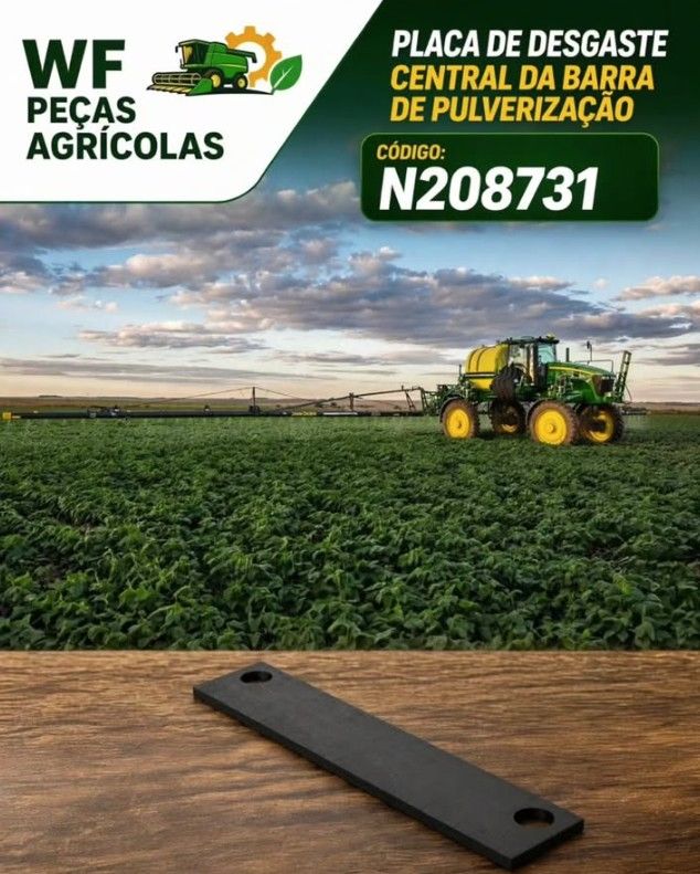 Placa de Desgaste Central da Barra de Pulverização — código N208731